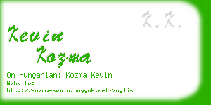 kevin kozma business card